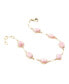 ფოტო #2 პროდუქტის Line Genuine Rhodonite Abstract Link Bracelet