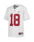 ფოტო #2 პროდუქტის Big Boys #18 White Alabama Crimson Tide Untouchable Football Team Jersey