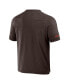 Фото #3 товара Men's NFL x Darius Rucker Collection by Brown Cleveland Browns Washed Raglan Henley T-shirt