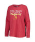 ფოტო #2 პროდუქტის Women's Cardinal, Gray USC Trojans Raglan Long Sleeve T-shirt and Shorts Sleep Set