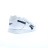 Reebok Glide Mens White Leather Lace Up Lifestyle Sneakers Shoes