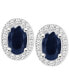 ფოტო #5 პროდუქტის Emerald (1 ct. t.w.) & Diamond (1/6 ct. t.w.) Halo Stud Earrings in Sterling Silver (Also in Ruby & Sapphire)