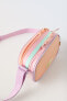 Rubberised pastel crossbody bag