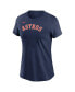 Фото #3 товара Women's Navy Houston Astros Wordmark T-shirt
