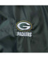 ფოტო #2 პროდუქტის Men's Green Green Bay Packers Coaches Classic Raglan Full-Snap Windbreaker Jacket