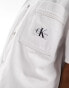 Фото #3 товара Calvin Klein Jeans unisex oversized denim shirt in white