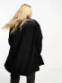 Фото #4 товара Pimkie oversized wool mix coat in black