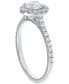 ფოტო #3 პროდუქტის Diamond Halo Engagement Ring (1 ct. t.w.) in 14K White Gold