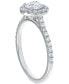 Фото #3 товара Diamond Halo Engagement Ring (1 ct. t.w.) in 14K White Gold