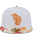 Фото #4 товара Men's White, Orange Oakland Athletics Flamingo 59FIFTY Fitted Hat