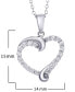 Фото #6 товара Macy's diamond Swirl Heart Pendant Necklace (1/2 ct. t.w.) in Sterling Silver, 14k Gold-Plated Sterling Silver, or 14k Rose Gold-Plated Sterling Silver