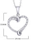 Macy's diamond Swirl Heart Pendant Necklace (1/2 ct. t.w.) in Sterling Silver, 14k Gold-Plated Sterling Silver, or 14k Rose Gold-Plated Sterling Silver