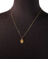 ფოტო #2 პროდუქტის 18k Gold-Plated Stainless Steel Flower-Etched Pendant Necklace, 20" + 2-1/2" extender