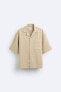 Viscose/linen blend shirt