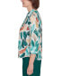 Фото #3 товара Petite Abstract Leaf 3/4-Sleeve Shirt