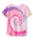 ფოტო #3 პროდუქტის Big Girls Plus Short Sleeve Curved Hem Graphic Tee Shirt