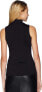 Susana Monaco Women's 247051 Black High Neck Sleeveless Top Size M