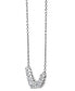 Фото #3 товара Badgley Mischka lab Grown Diamond Curved Bar Collar Necklace (1 ct. t.w.) in 14k White Gold, 16" + 2" extender