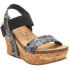 Фото #2 товара BEACH by Matisse Point Break Snake Wedge Womens Black, Brown, Grey Casual Sanda