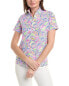 Фото #1 товара Ibkul Massie Print Mock Neck Top Women's Pink Xs