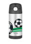 FUNtainer Baby thermos with straw - football 355 ml