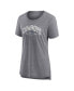 ფოტო #3 პროდუქტის Women's Heathered Gray Dunbrooke Drop Back Modern T-shirt
