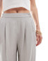 Фото #4 товара ASOS DESIGN Tall casual wide leg pull on trouser in grey