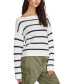 Фото #4 товара Women's Cotton Striped Boat-Neck Sweater