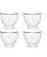 Фото #1 товара Platinum Wave Set of 4 Cups, Service For 4