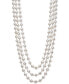 ფოტო #1 პროდუქტის Cultured Freshwater Pearl (7mm) Triple Strand 18" Statement Necklace in Sterling Silver