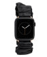 Фото #1 товара Women's Black Genuine Leather Scrunchie Band Compatible with 38/40/41mm Apple Watch