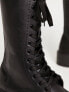 Фото #3 товара New Look mid calf height chunky lace up boots in black