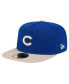 ფოტო #3 პროდუქტის Men's Royal Chicago Cubs Canvas A-Frame 59FIFTY Fitted Hat