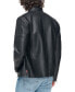 ფოტო #2 პროდუქტის Men's Faux Leather Racer Jacket