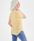 ფოტო #2 პროდუქტის Women's Printed Knit Crewneck T-Shirt, Created for Macy's