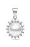 Фото #1 товара Elegant pearl pendant with clear zircons PT108W