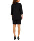 ფოტო #2 პროდუქტის Women's 3/4-Sleeve Topper Jacket & Sheath Dress
