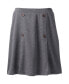 Women's School Uniform Ponte Button Front Skort Above the Knee