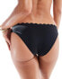 Фото #2 товара Accessorize scallop high waist bikini bottom in black