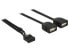 Delock 83823 - 0.4 m - 2 x USB A - USB 2.0 - Female/Female - 480 Mbit/s - Black