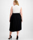 ფოტო #2 პროდუქტის Plus Size Surplice-Neck Sleeveless Dress