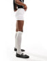 Фото #4 товара COLLUSION low rise micro skirt in white