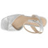 Фото #7 товара Nina Stacie Ankle Strap Dress Womens Silver Dress Sandals STACIE-041