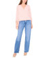 ფოტო #3 პროდუქტის Women's Faux-Wrap Long-Sleeve Top