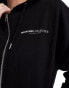 ASOS Weekend Collective co-ord oversized zip through hoodie with logo in black