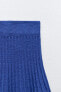 Pleated knit skirt