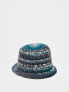 COLLUSION Unisex crochet hat in multi