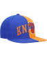 Фото #4 товара Men's Royal, Orange New York Knicks Half and Half Snapback Hat