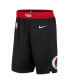 Men's Black and Red Portland Trail Blazers 2021/22 City Edition Swingman Shorts