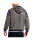 Men's Purple, Gray Baltimore Ravens Extreme Full Back Reversible Hoodie Full-Zip Jacket